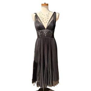 BADGLEY MISCHKA V-Neck Midi Length Dress